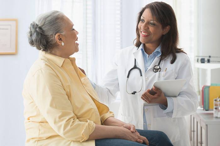 female doctor with patient