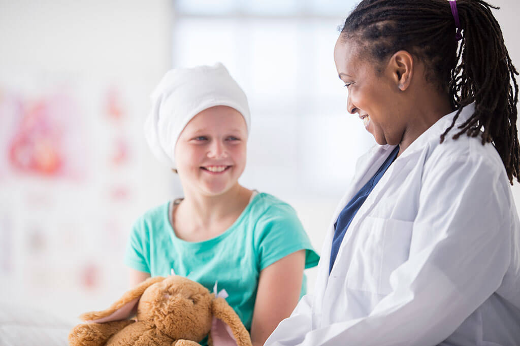 pediatrician with patient