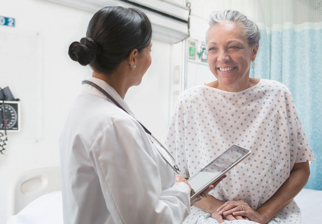 Doctor with female patient