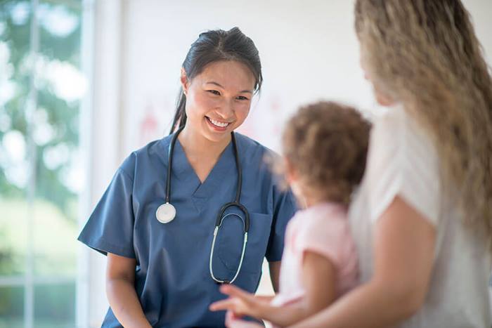 Female pediatrician