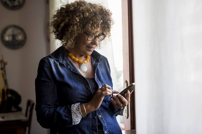 -Woman using cell phone