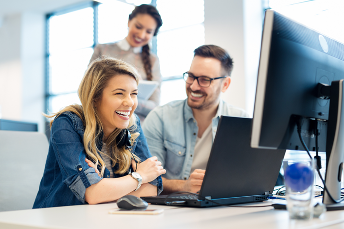 Business people working as a team in office