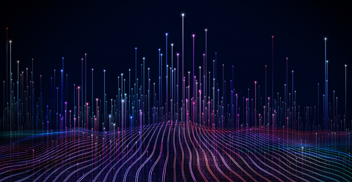 Abstract big data connection technology concept