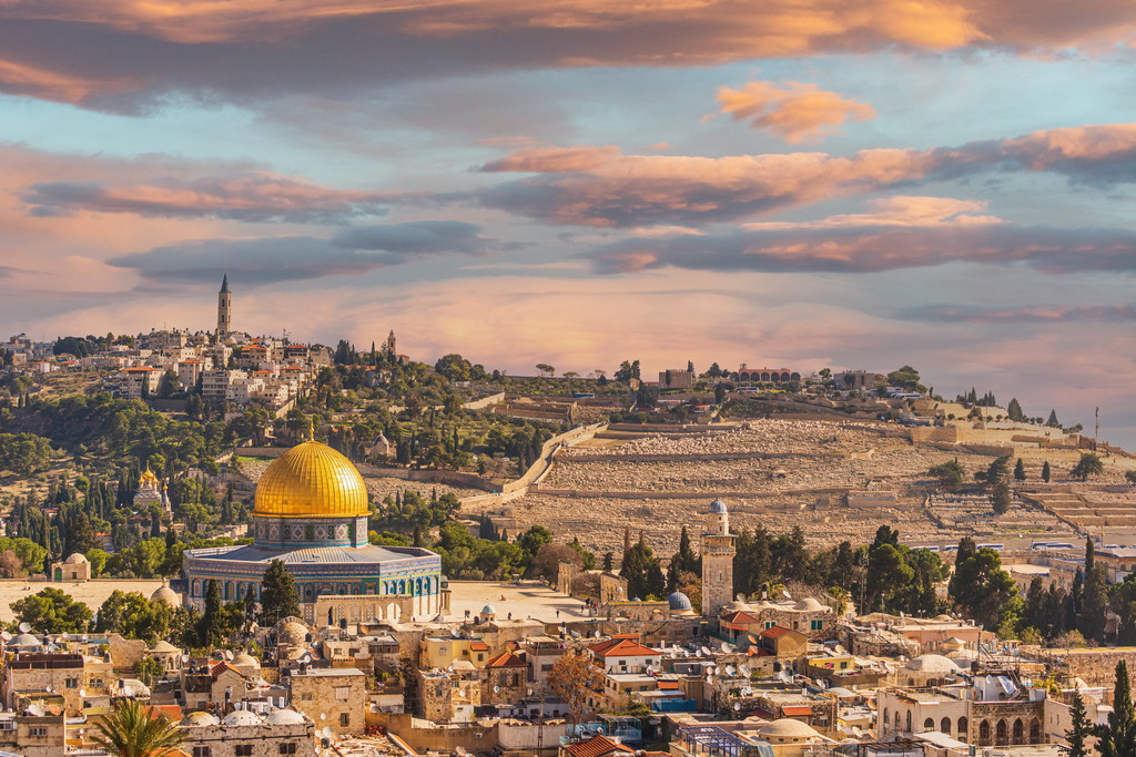 The Dome of the Rock on the temple mount in Jerusalem