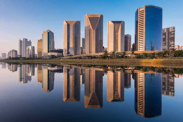 Modern Buildings Reflection in in Sao Paulo Brazil
