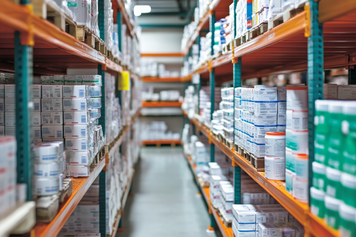 An organized pharmaceutical warehouse