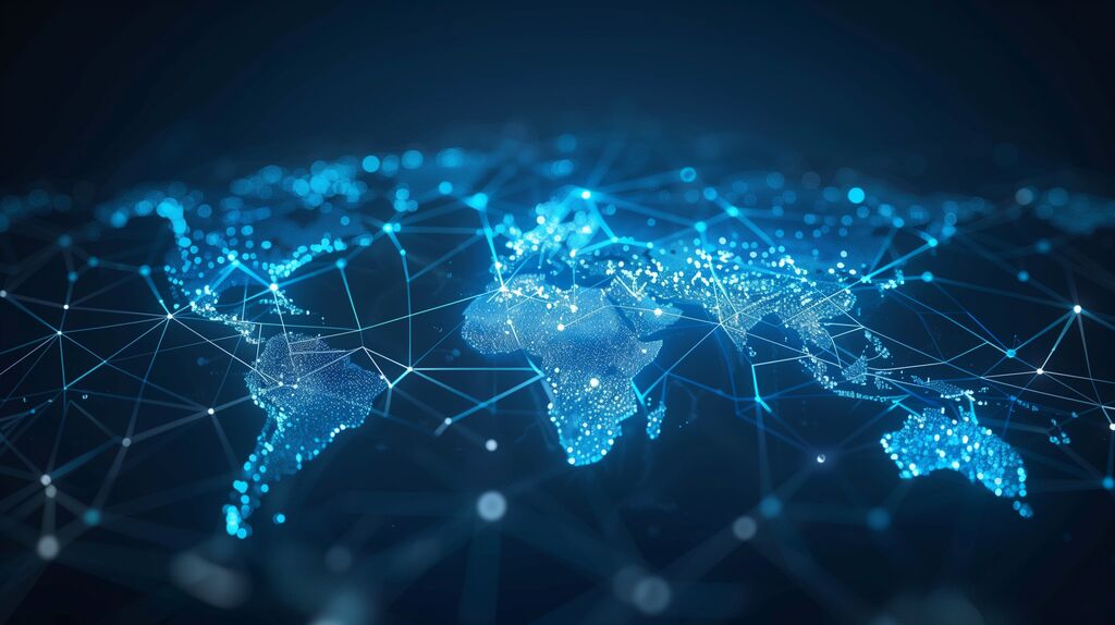 Futuristic world map